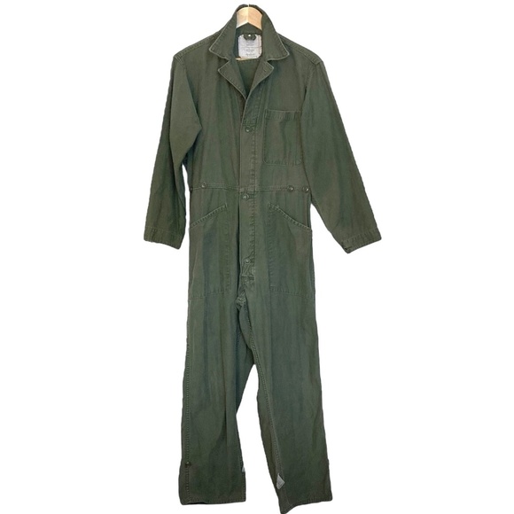 Vintage Military Flight Suit Jumpsuit Coverall Parachute Boilersuit - Picture 1 of 14
